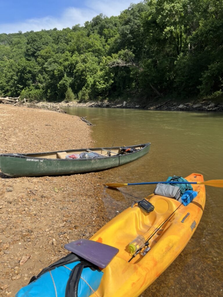 canoe and kayak ready to paddle